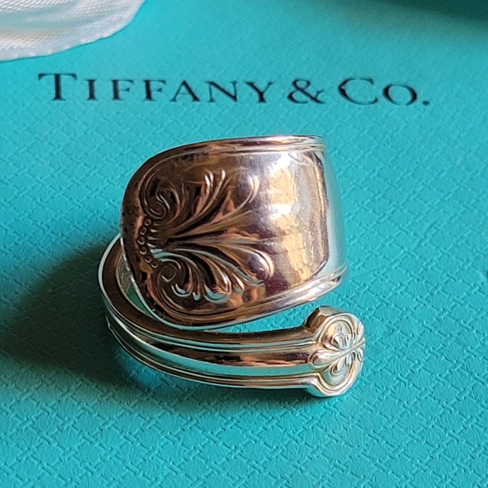 1905 Tiffany & Co Shell & Thread Spoon Ring #12